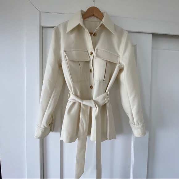 belted workwear jacket